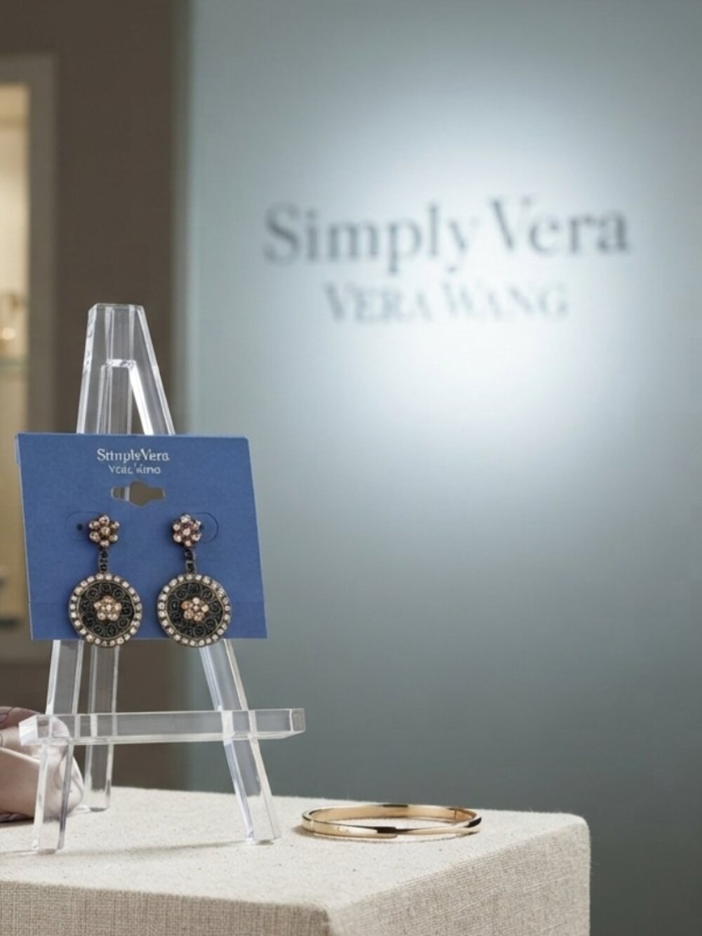 Simply Vera Vera Wang Rhinestone Medallion Dangle Earrings